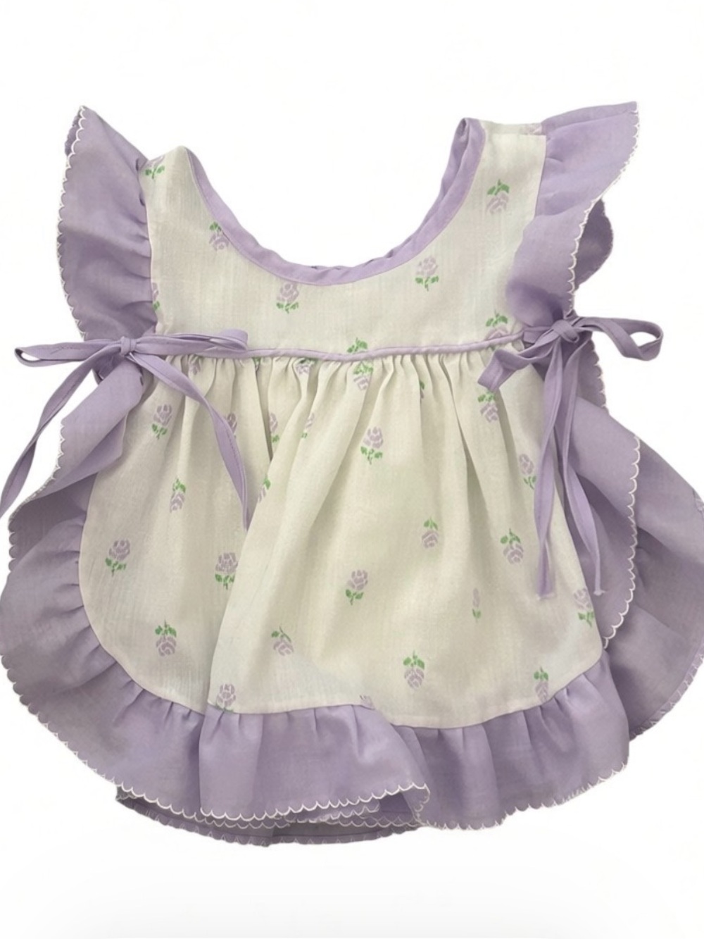 VTG 1980s Lilac Ruffle Baby Dress